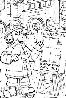 Halloween Safety Coloring Page Fun Pumpkin Template Hidden Firestation Picture Puzzle