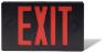LED Red Exit with Battery Back-Up, Black